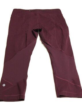 Lululemon Pace Rival Crop Full-On Luxtreme 22" Size 12 W6AV0S Maroon